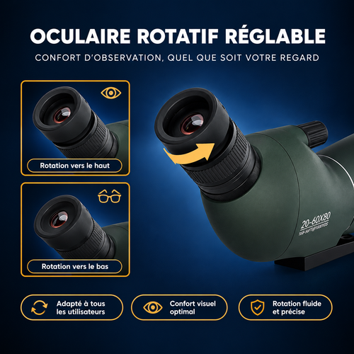 Longue-vue zoom Astrolunette étanche avec trépied de table — détail